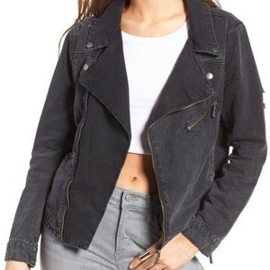 One Teaspoon Anchor Vespa Denim Jacket in Black